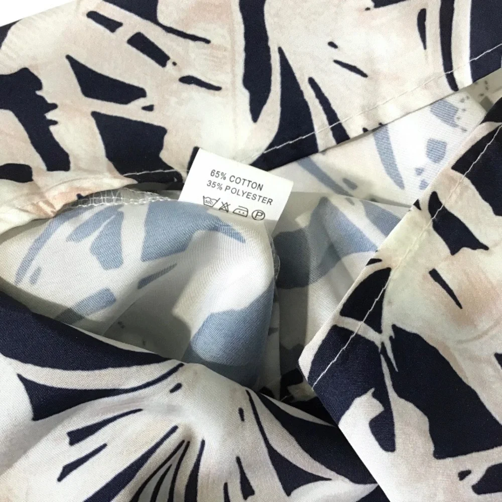 Tropical Print Romper Size S Ties Behind Neck Black & White NEW